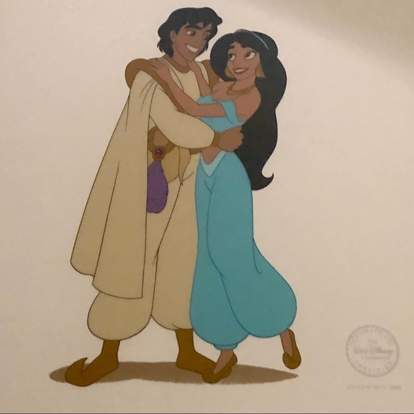 Disney Aladdin Framed Silk Screen Fine Art - Picture 2 of 10